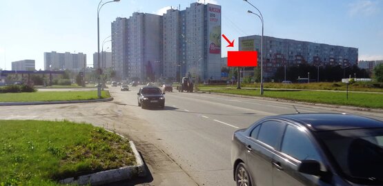 Фотография рекламного носителя, тип: Билборд 3x6, адрес: Северная ул., ЖД Вокзал, Нижневартовск, Ханты-Мансийский автономный округ – Югра, Россия. Сторона А №853693