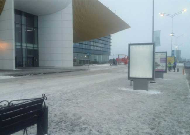 Фотография рекламного носителя, тип: Ситиформат 1.8x1.2, адрес: Аэропорт Б. Савино, поз.7, Пермь, Пермский край, Россия. Сторона В №1097188