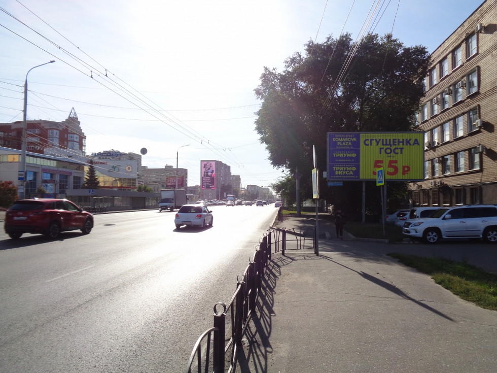 Фотография рекламного носителя, тип: Билборд 3x6, адрес: Красный путь ул., д.89, корп.2, Омск, Омская область, Россия. Сторона А1-А10 №1009901