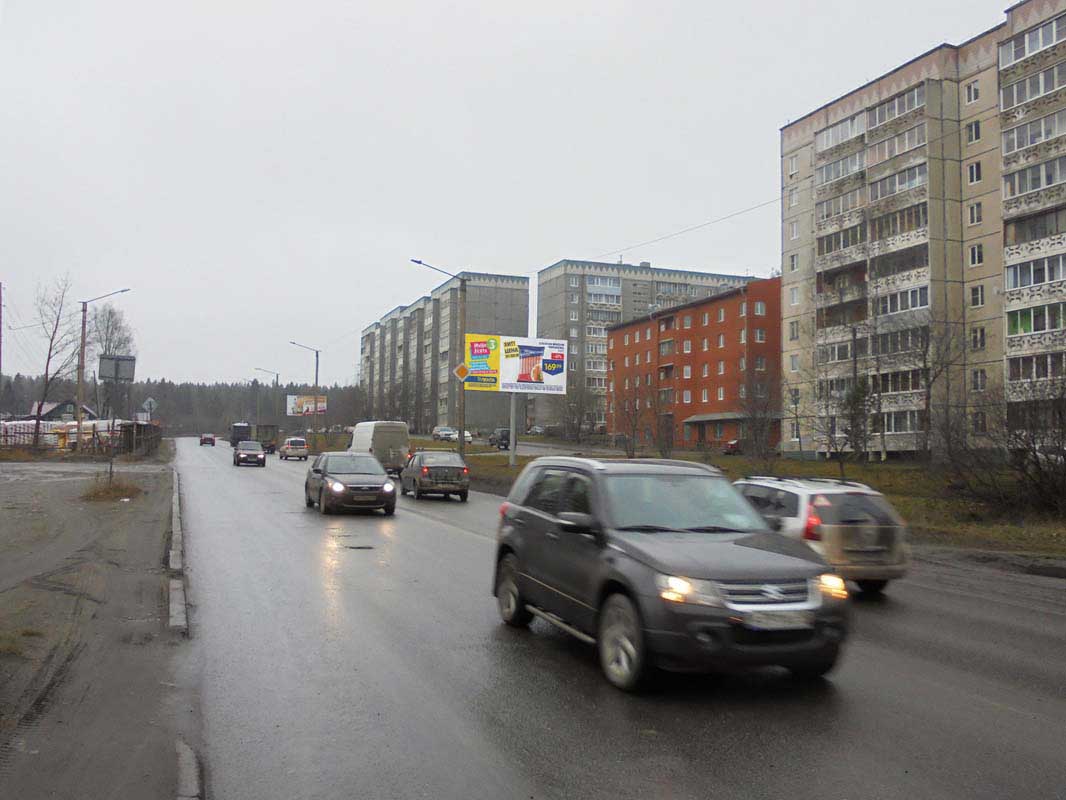 Фотография рекламного носителя, тип: Билборд 3x6, адрес: Лыжная ул., д.22, поз.2, Петрозаводск, Республика Карелия, Россия. Сторона A №848625