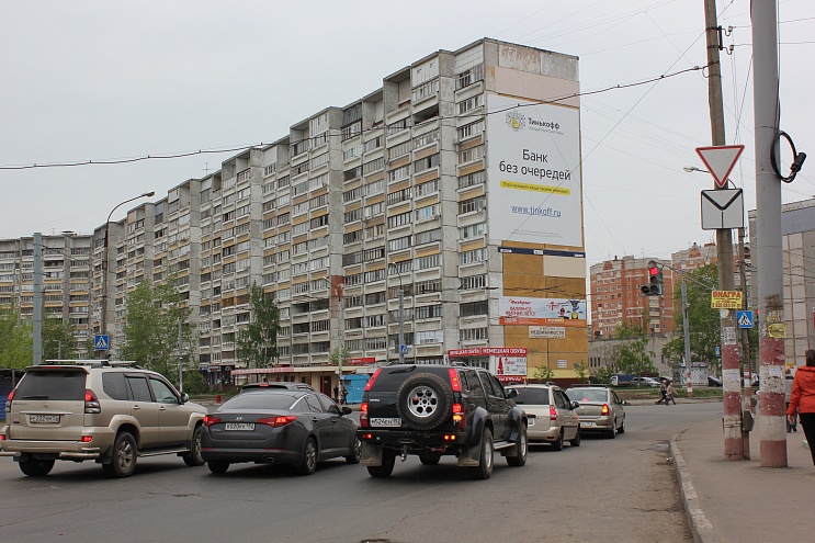 Фотография рекламного носителя, тип: Брандмауэр, адрес: Пролетарская ул., д.8, Нижний Новгород, Нижегородская область, Россия. Сторона А №461957