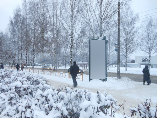 Фотография рекламного носителя, тип: Пиллар 3x1.4, адрес: Сурикова ул., д.16, Киров, Кировская область, Россия. Сторона С №632521