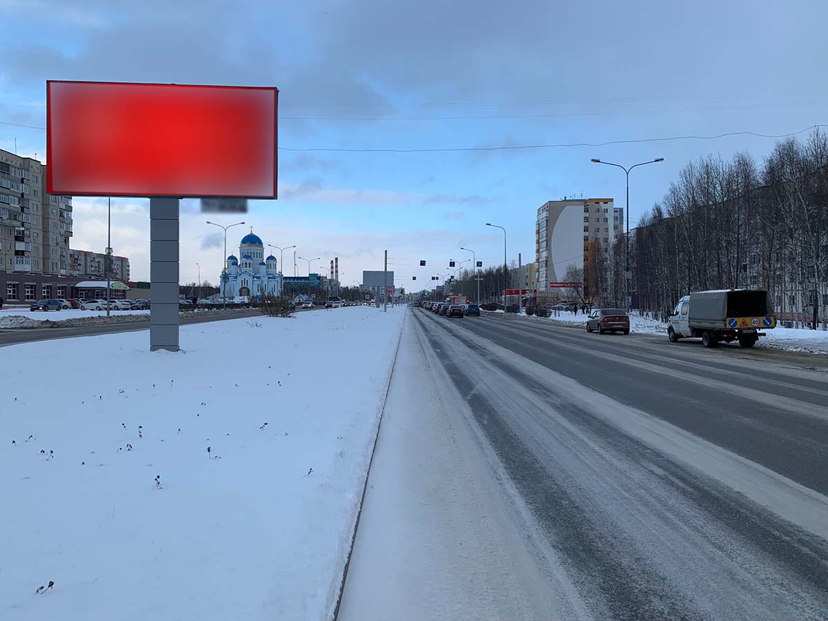 Фотография рекламного носителя, тип: Билборд 3x6, адрес: Мира пр-т., д.19, поз.1, Сургут, Ханты-Мансийский автономный округ – Югра, Россия. Сторона А №959998