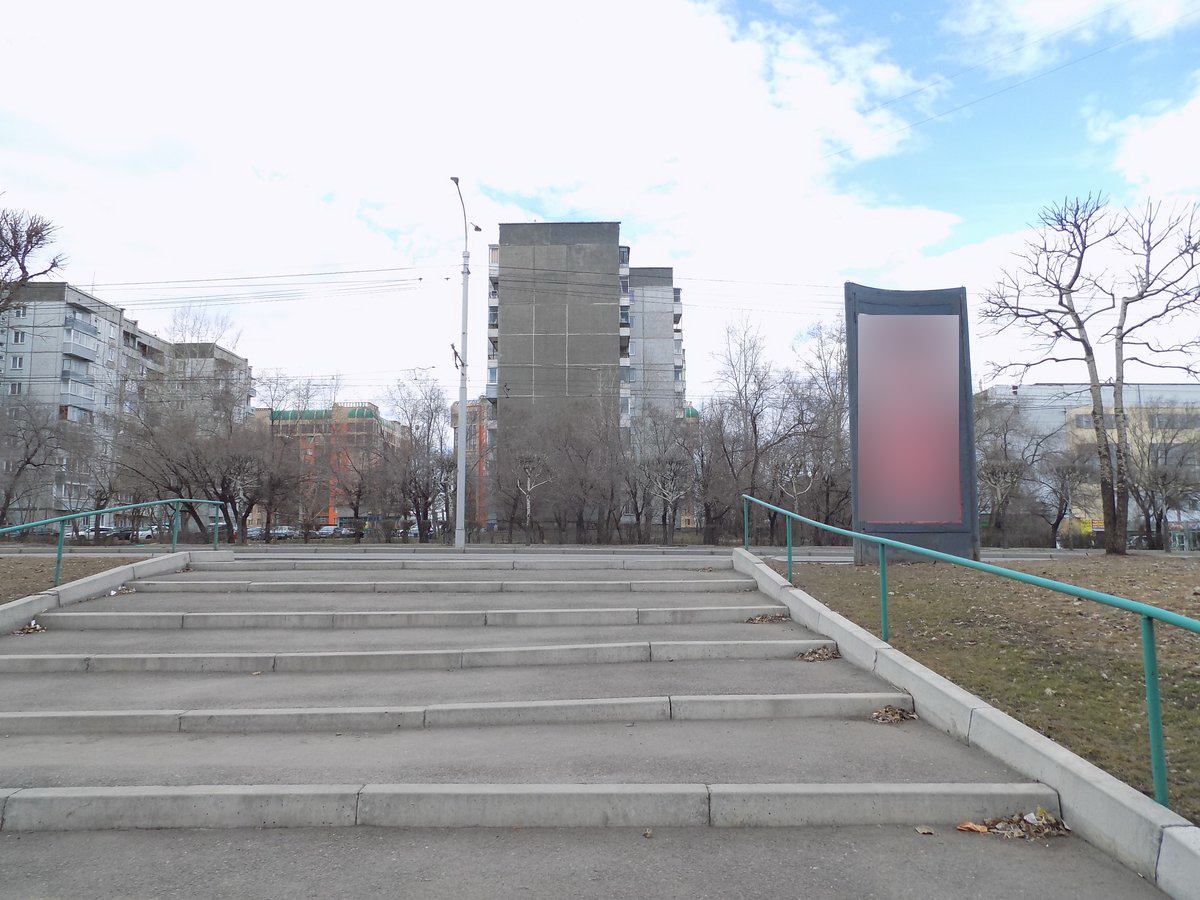 Фотография рекламного носителя, тип: Пиллар 3x1.4, адрес: Красноярский рабочий пр-т., 163, Красноярск, Красноярский край, Россия. Сторона А3 №780361