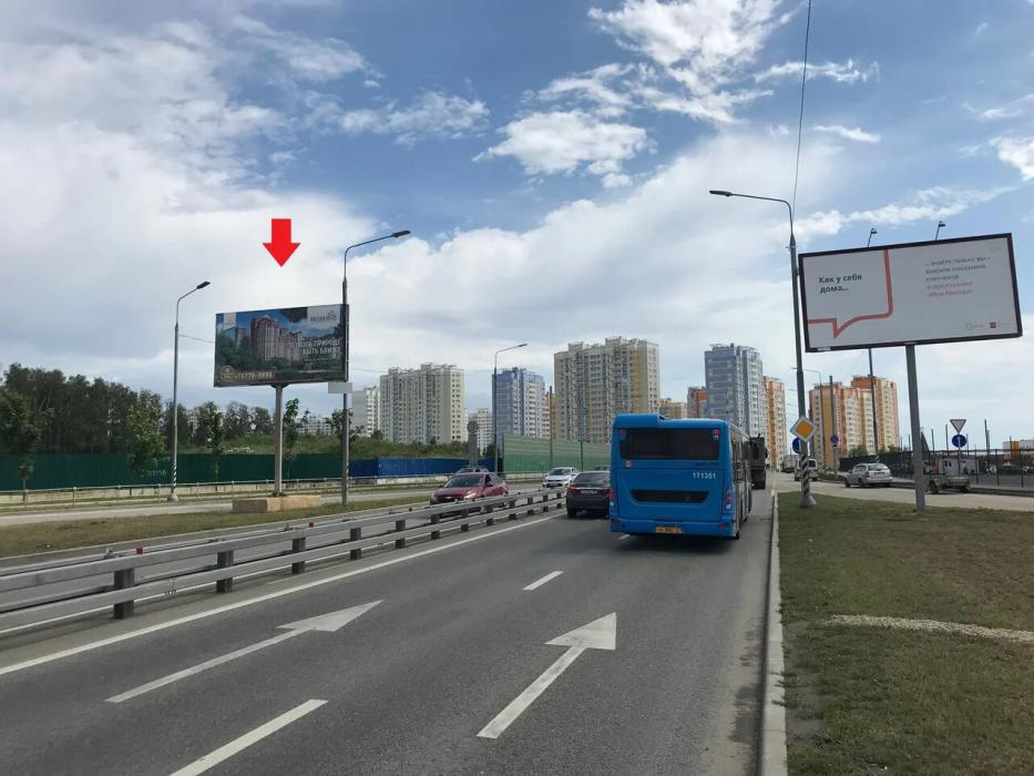 Фотография рекламного носителя, тип: Билборд 3x6, адрес: Коммунарка пос., Александры Монаховой ул. Х Проектируемым проездом №7047, Москва, Россия. Сторона Б №568523