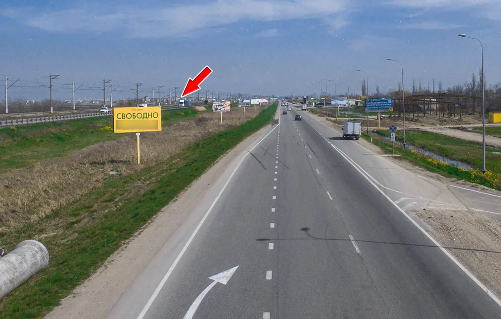 Фотография рекламного носителя, тип: Билборд 3x6, адрес: Краснодар-Новороссийск а/д, 20 840м, Краснодар, Краснодарский край, Россия. Сторона А №477948