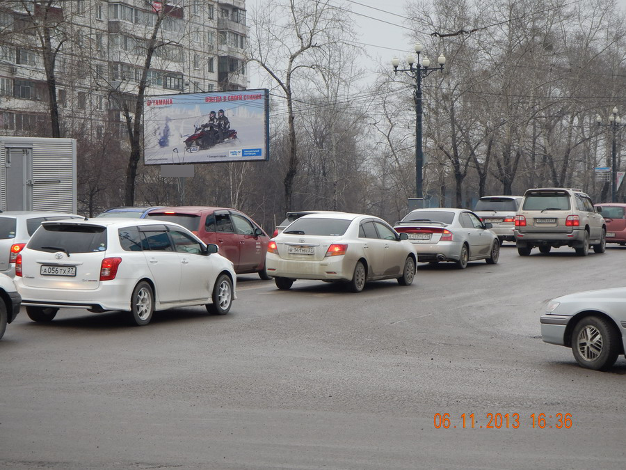 Фотография рекламного носителя, тип: Билборд 3x6, адрес: К. Маркса ул., д.145, Хабаровск, Хабаровский край, Россия. Сторона B №482404