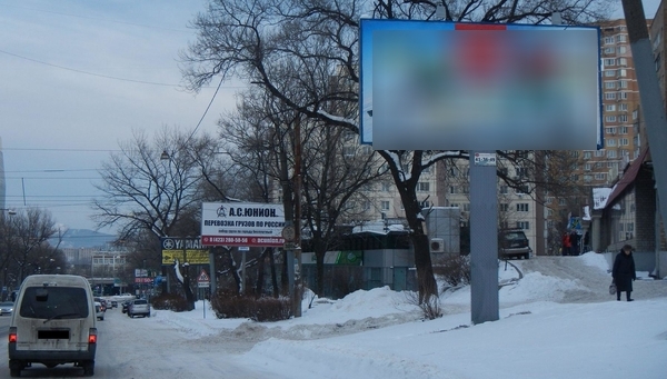 Фотография рекламного носителя, тип: Билборд 3x6, адрес: Океанский пр-т., д.108а, Владивосток, Приморский край, Россия. Сторона А №774842