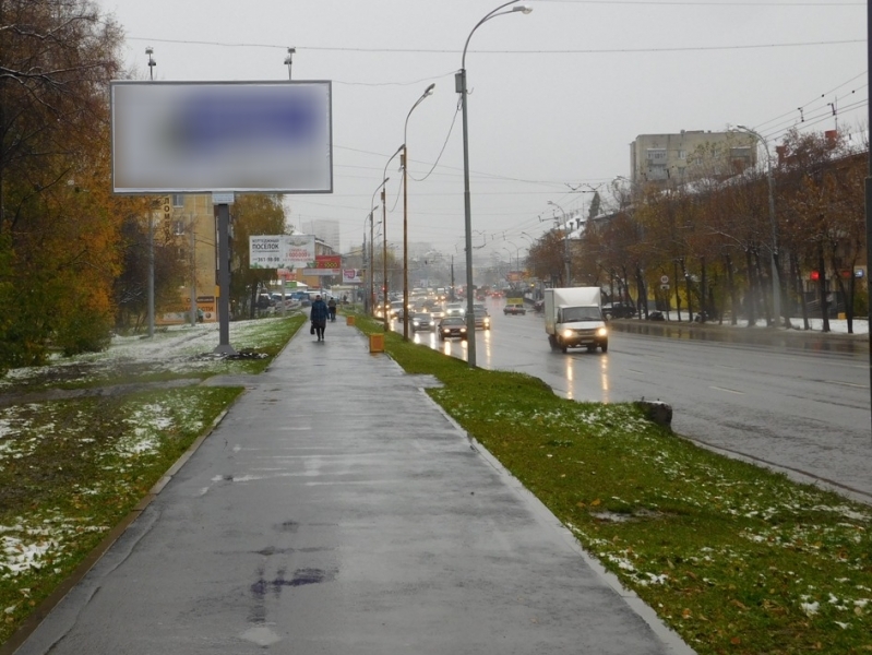 Фотография рекламного носителя, тип: Билборд 3x6, адрес: Космонавтов пр-т., д.92, поз.2, Екатеринбург, Свердловская область, Россия. Сторона B №570947