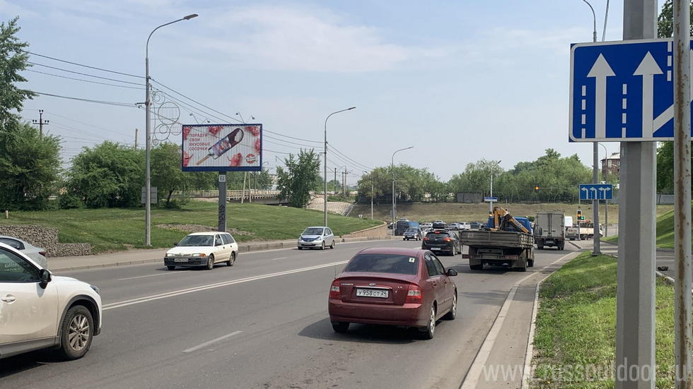 Фотография рекламного носителя, тип: Билборд 3x6, адрес: Свердловская ул. Х Матросова ул., д.20, Красноярск, Красноярский край, Россия. Сторона Б1 №858952