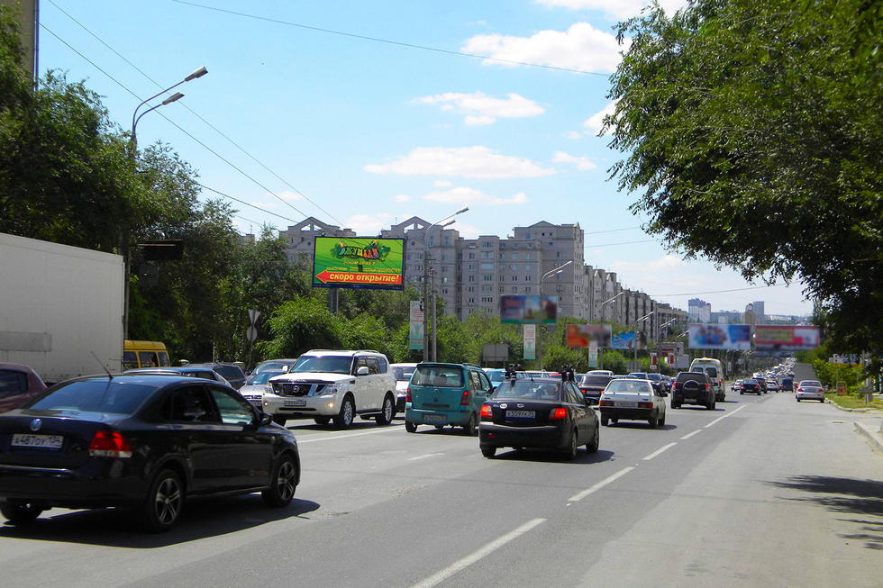 Фотография рекламного носителя, тип: Билборд 3x6, адрес: Маршала Рокоссовского ул. Х Чапаева ул., Волгоград, Волгоградская область, Россия. Сторона Б №337582