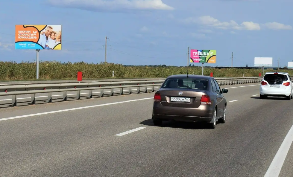 Фотография рекламного носителя, тип: Билборд 3x6, адрес: Краснодар - Славянск-на-Кубани - Крым а/д., 56 200м, Славянск-на-Кубани, Краснодарский край, Россия. Сторона Б №1028226