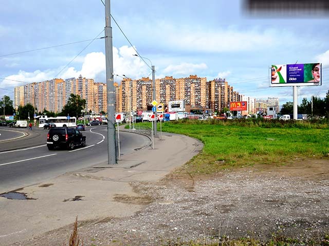 Фотография рекламного носителя, тип: Суперсайт 5x12, адрес: Ленинградская ул. Х Дыбенко ул., Ленинградская область, Россия. Сторона Ah1-Ah8 №820335