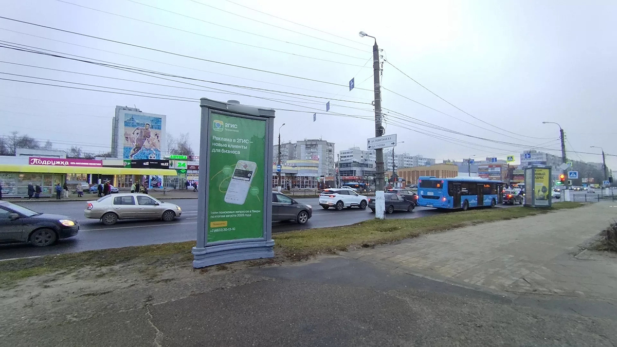 Фотография рекламного носителя, тип: Пиллар 3x1.4, адрес: Можайского ул., д.58, поз.2, Тверь, Тверская область, Россия. Сторона C №1056658