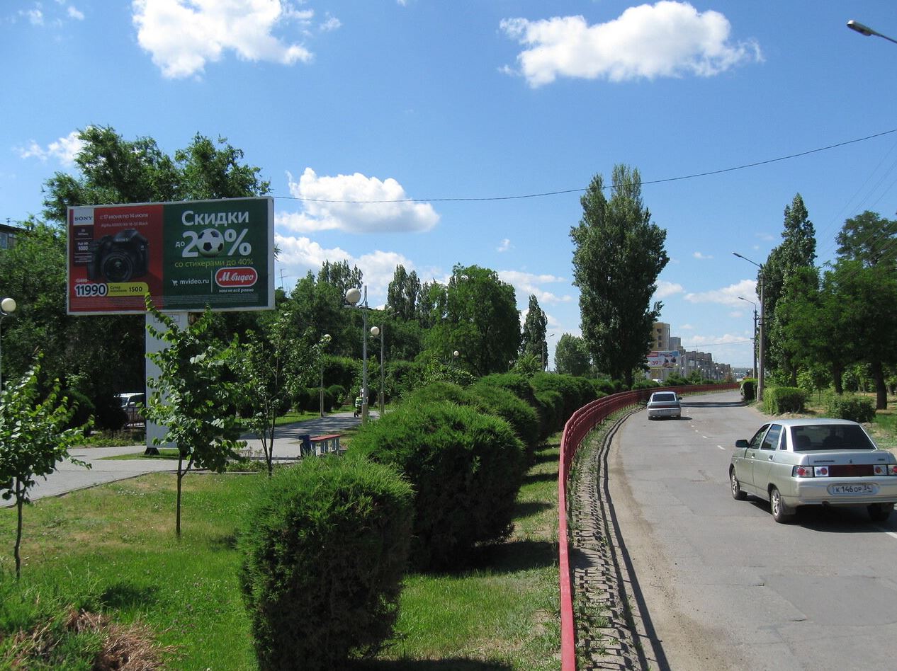 Фотография рекламного носителя, тип: Билборд 3x6, адрес: Некрасова ул., д.10, поз.2, Камышин, Волгоградская область, Россия. Сторона Б №620954