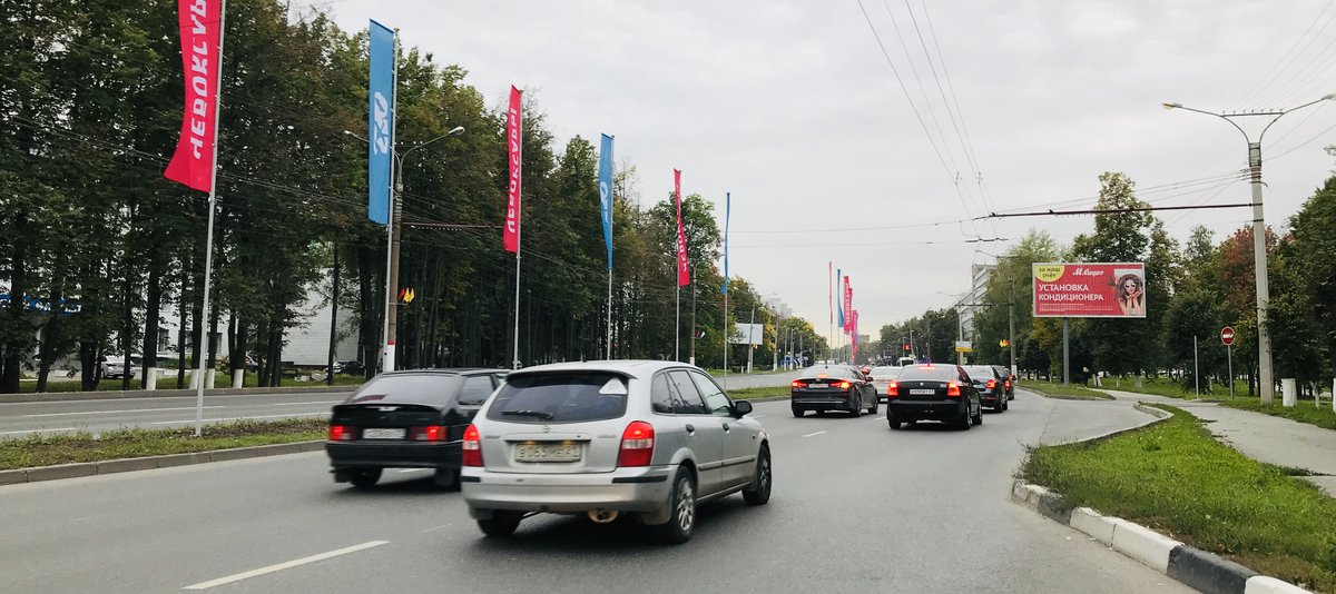 Фотография рекламного носителя, тип: Билборд 3x6, адрес: Московский пр-т. Х М. Горького пр-т., Чебоксары, Республика Чувашия, Россия. Сторона A1-A3 №838493