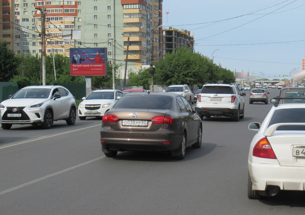 Фотография рекламного носителя, тип: Ситиборд 2.7x3.7, адрес: Есенина ул., д.16, Рязань, Рязанская область, Россия. Сторона Б1-Б5 №794168