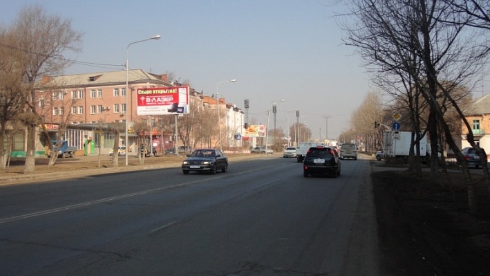 Фотография рекламного носителя, тип: Билборд 3x6, адрес: Краснознаменная ул., д.145, поз.2, Уссурийск, Приморский край, Россия. Сторона В №791392