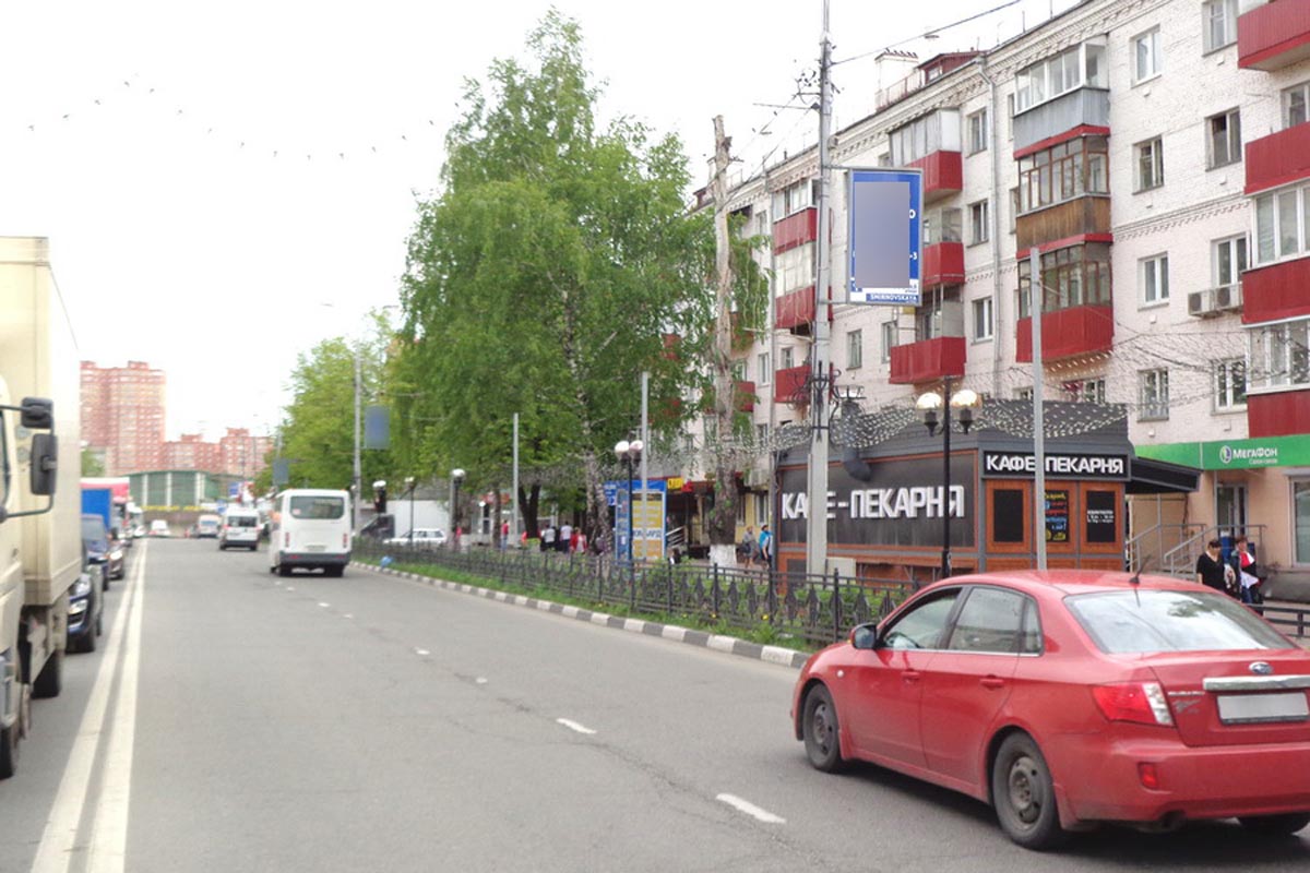 Фотография рекламного носителя, тип: Панель-кронштейн, адрес: Смирновская ул., д.16/179, поз.2, Люберцы, Московская область, Россия. Сторона А №635074