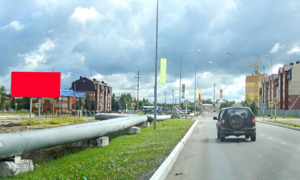 Фотография рекламного носителя, тип: Билборд 3x6, адрес: Интернациональная ул., д.38, Нягань, Ханты-Мансийский автономный округ – Югра, Россия. Сторона Б №676070