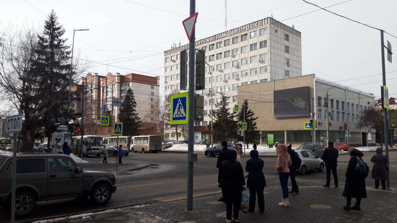 Фотография рекламного носителя, тип: Медиафасад, адрес: Гоголя ул., д.25, Курган, Курганская область, Россия. Сторона A1-A10 №1047111