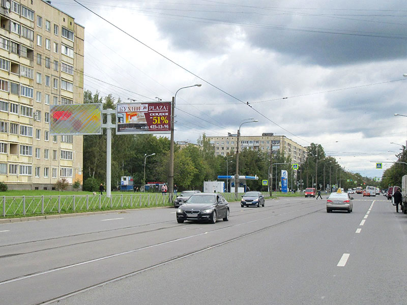 Фотография рекламного носителя, тип: Билборд 3x6, адрес: Науки пр-т., д.2, Санкт-Петербург, Россия. Сторона В1 №691975