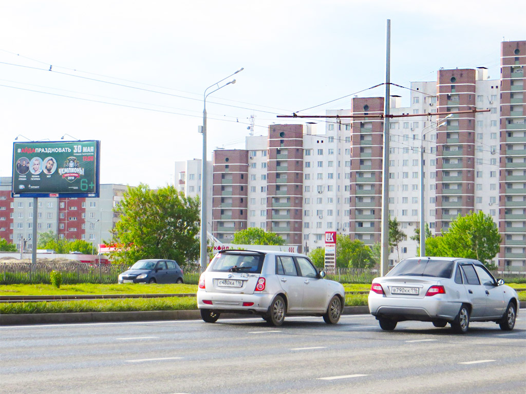 Фотография рекламного носителя, тип: Билборд 3x6, адрес: Победы пр-т. Х Закиева ул., Казань, Республика Татарстан, Россия. Сторона B №689135