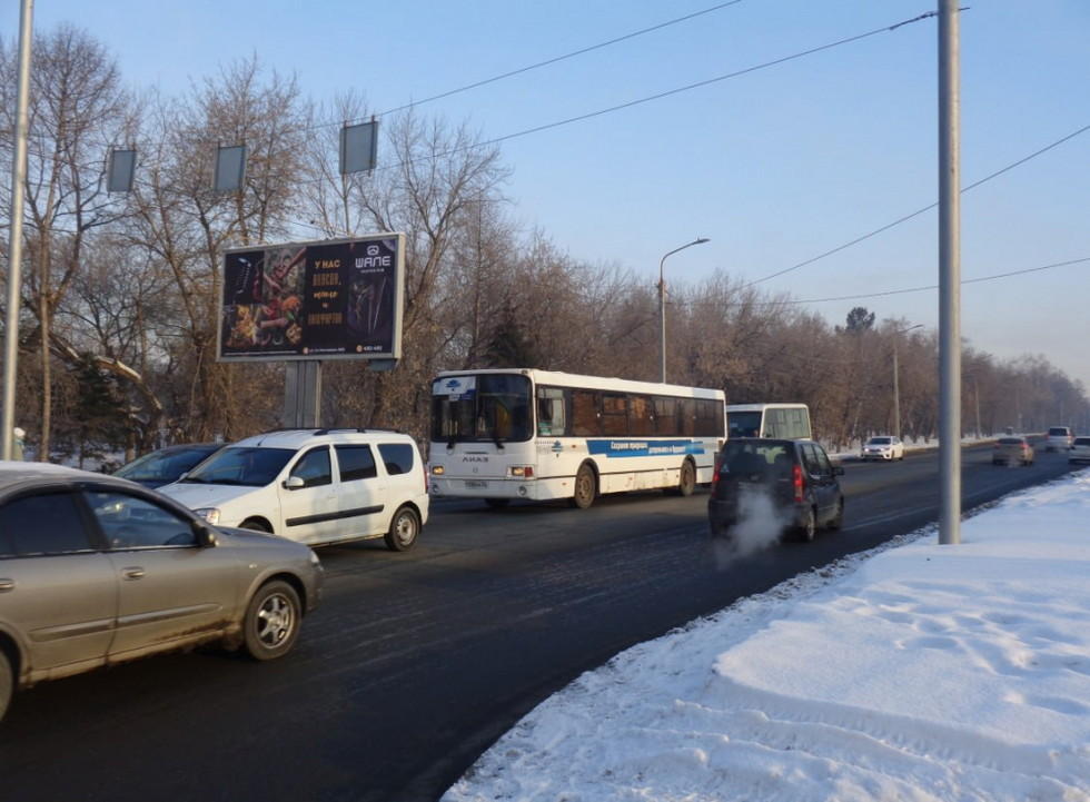 Фотография рекламного носителя, тип: Билборд 3x6, адрес: Красный путь ул. X Березовая ул., поз.1, Омск, Омская область, Россия. Сторона В №1009895