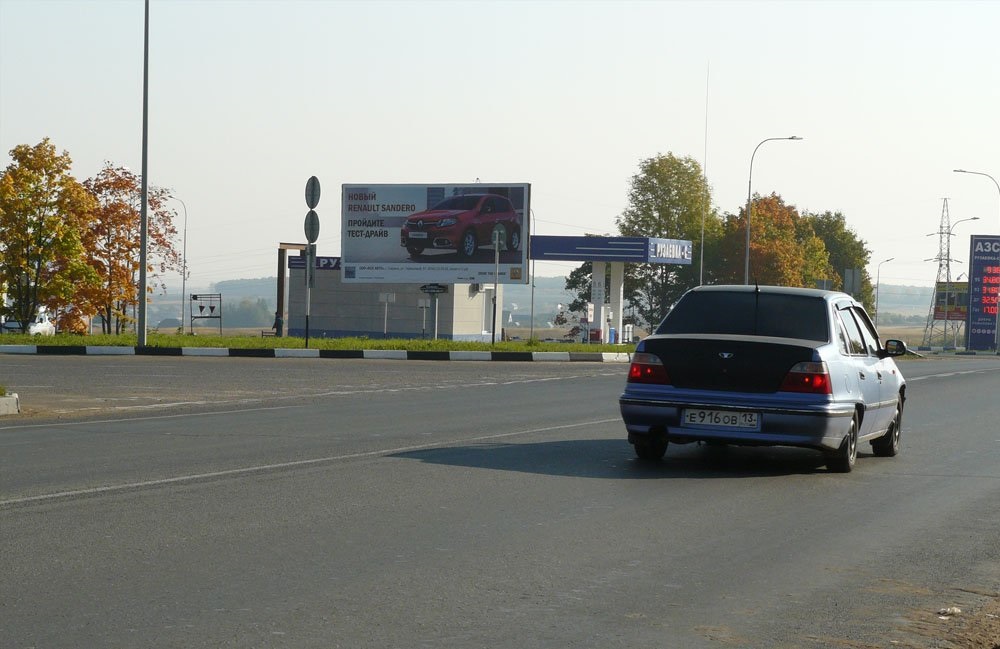 Фотография рекламного носителя, тип: Билборд 3x6, адрес: Рузаевка-Саранск а/д, поз.1, Рузаевка, Республика Мордовия, Россия. Сторона B №1078683