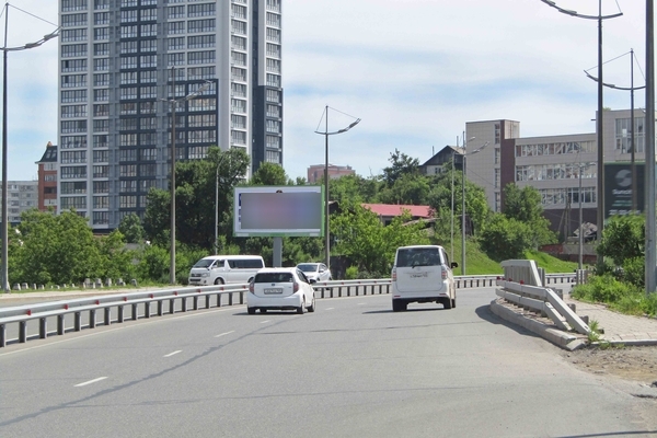 Фотография рекламного носителя, тип: Билборд 3x6, адрес: Щедрина ул., д.5, Владивосток, Приморский край, Россия. Сторона Б №687932