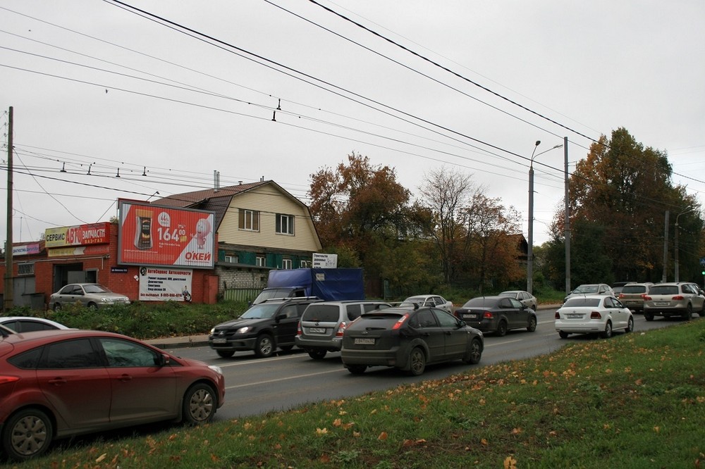 Фотография рекламного носителя, тип: Билборд 3x6, адрес: Советская пл. Х Ванеева ул., д.155, Нижний Новгород, Нижегородская область, Россия. Сторона A1-A3 №636983