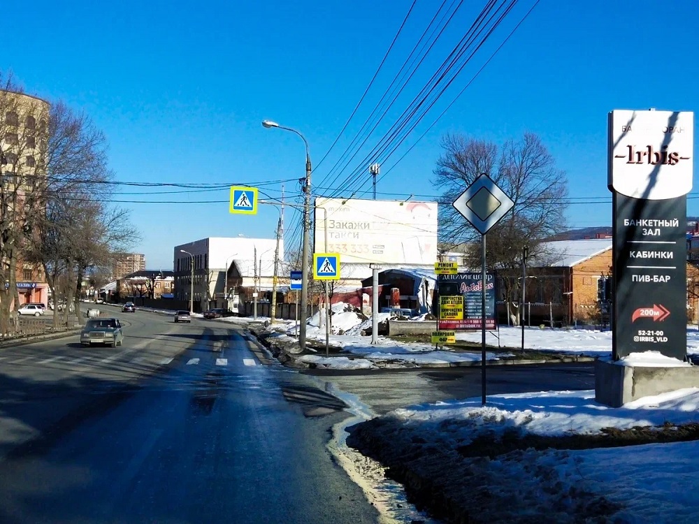 Фотография рекламного носителя, тип: Билборд 3x6, адрес: Гадиева ул., д.56Б, Владикавказ, Республика Северная Осетия – Алания, Россия. Сторона А №1057437