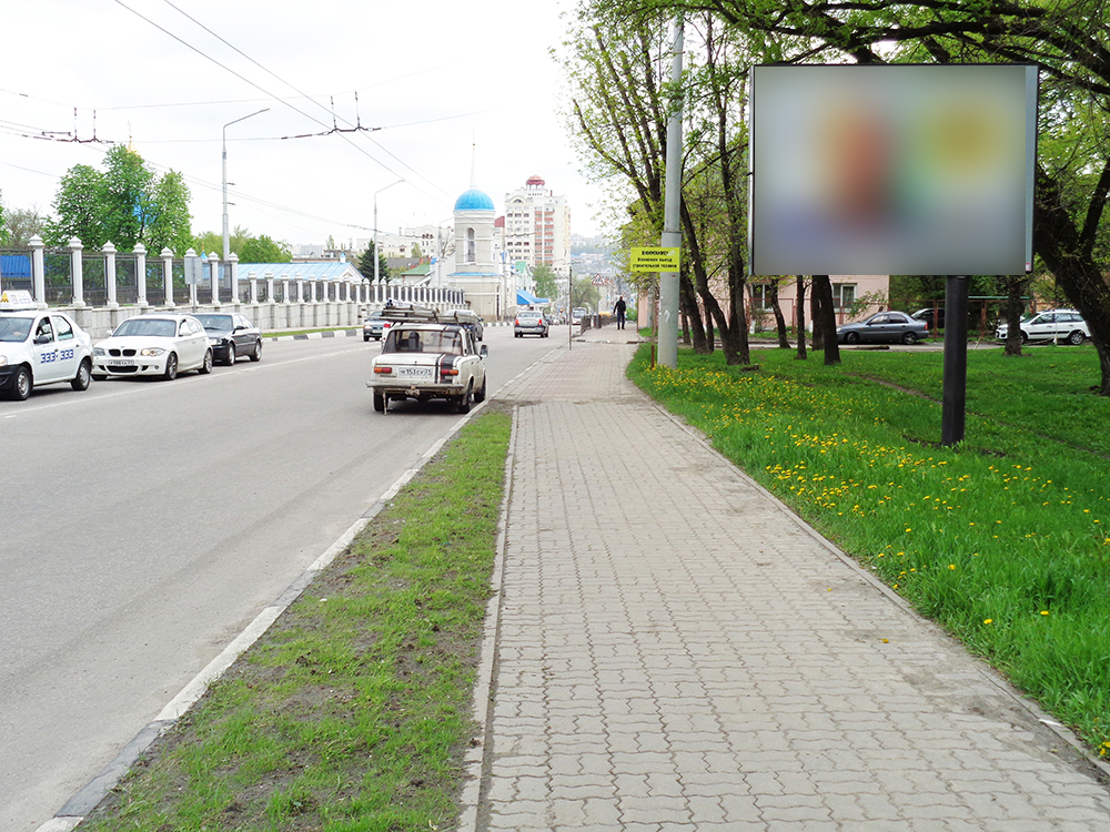 Фотография рекламного носителя, тип: Ситиборд 2.7x3.7, адрес: Попова ул., Центральный парк, Белгород, Белгородская область, Россия. Сторона А1-А5 №566608