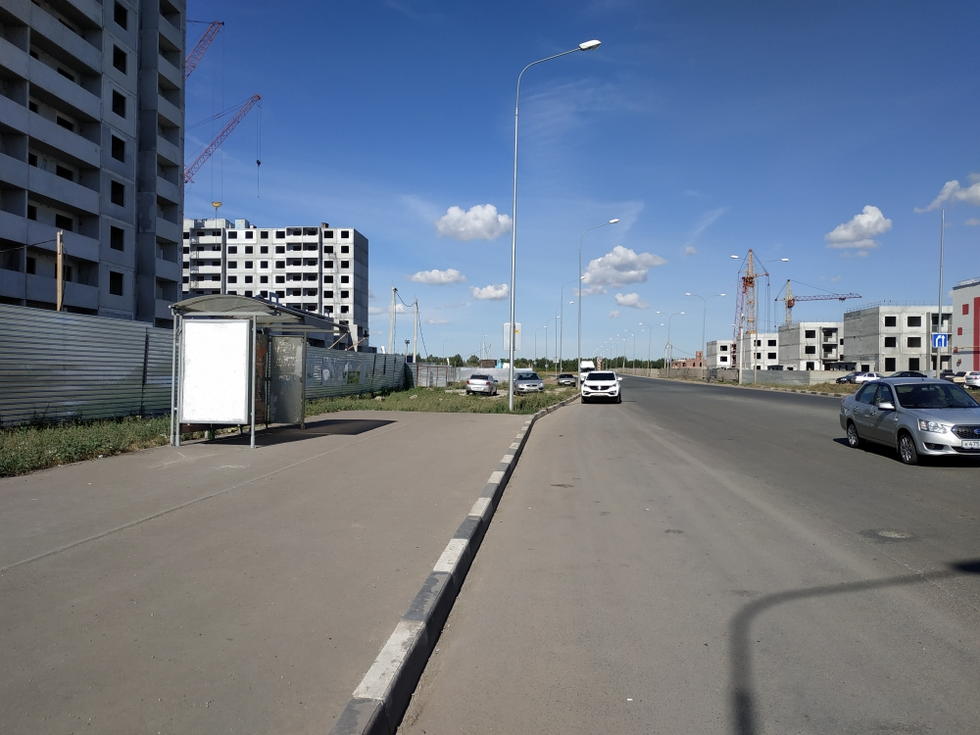 Фотография рекламного носителя, тип: Остановка 1.8x1.2, адрес: Камышинская ул., Ульяновск, Ульяновская область, Россия. Сторона Б №1027880