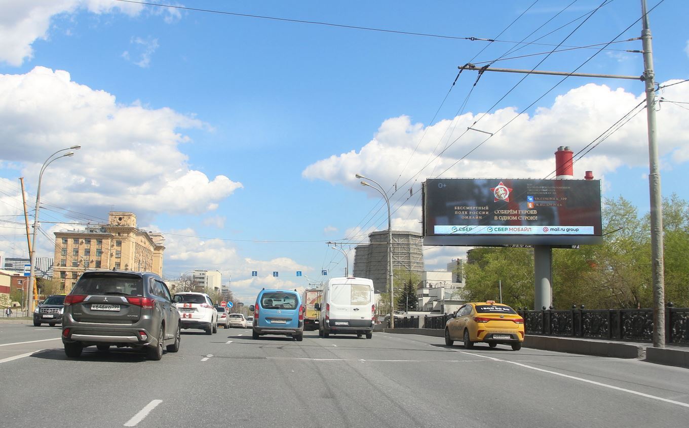 Фотография рекламного носителя, тип: Суперсайт 5x15, адрес: Энтузиастов ш., д.26-28 Х Авиамоторная ул., Москва, Россия. Сторона Аh1-Аh4 №882820