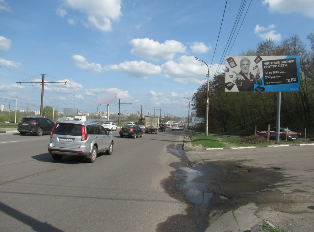 Фотография рекламного носителя, тип: Билборд 3x6, адрес: Северный мост Х Ленина ул., Воронеж, Воронежская область, Россия. Сторона А №625912