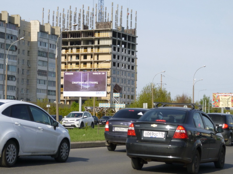 Фотография рекламного носителя, тип: Билборд 3x6, адрес: Набережночелнинский пр-т., д.17а/1, Набережные Челны, Республика Татарстан, Россия. Сторона B №414070