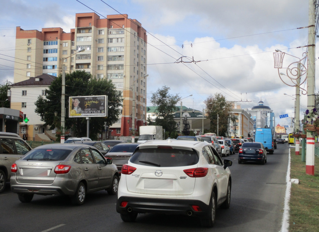 Фотография рекламного носителя, тип: Билборд 3x6, адрес: Коммунистическая ул., д.10 Х Володарского ул., Саранск, Республика Мордовия, Россия. Сторона Б1-Б3 №848800