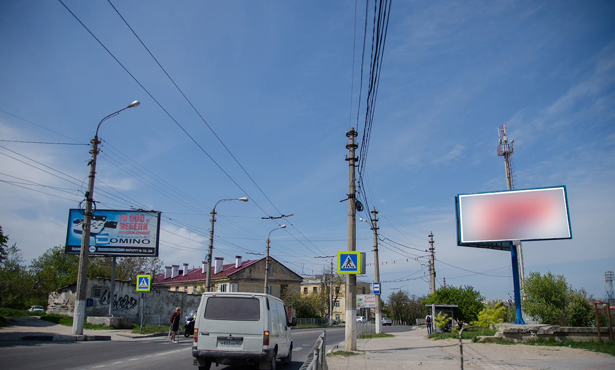 Фотография рекламного носителя, тип: Билборд 3x6, адрес: Багрия ул., Севастополь, Россия. Сторона A №961174