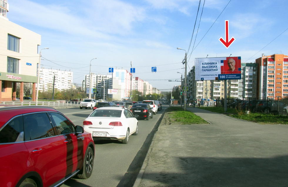 Фотография рекламного носителя, тип: Билборд 3x6, адрес: 40 лет Победы ул. Х Победы пр-т., д.384, Челябинск, Челябинская область, Россия. Сторона А №553154