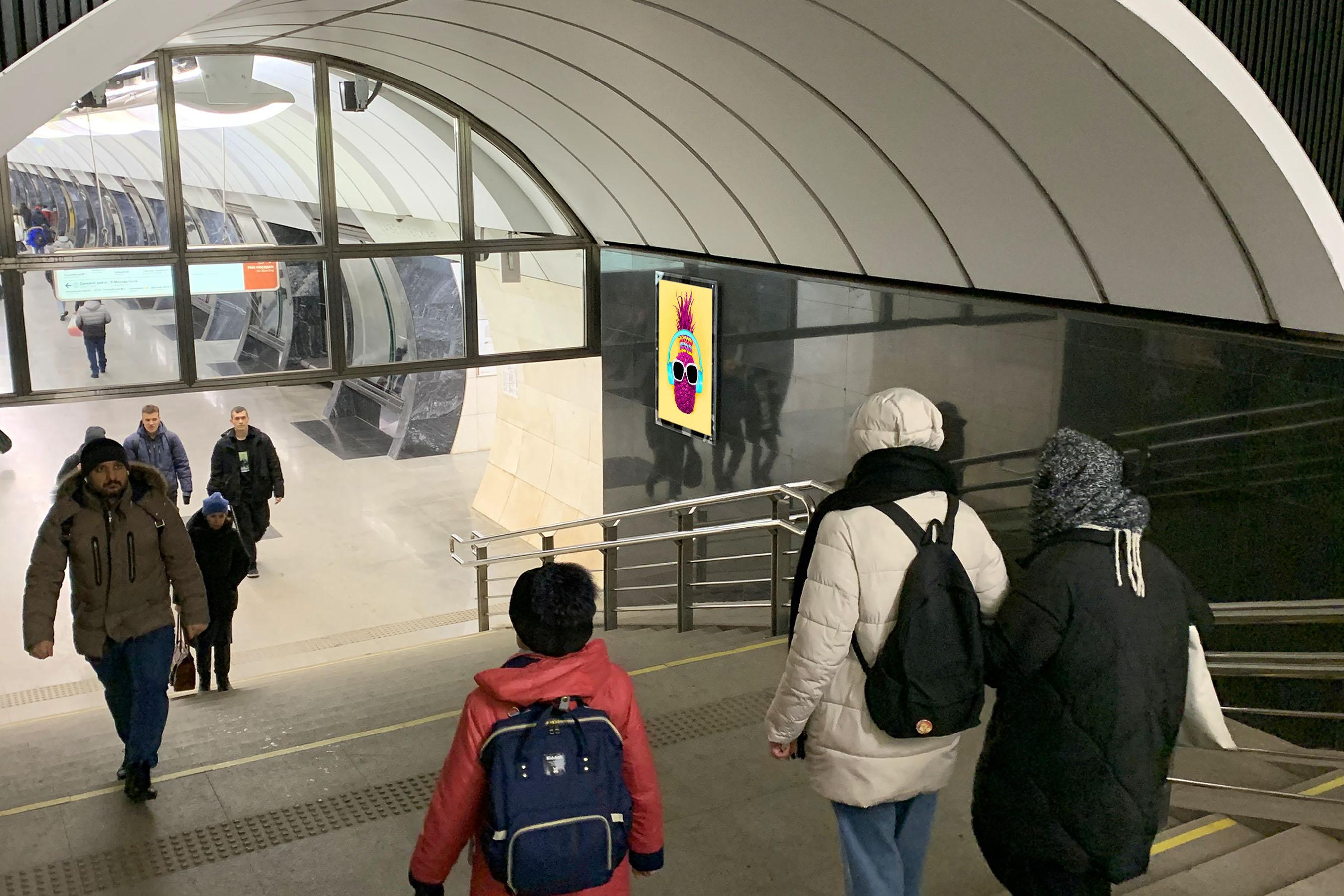 Фотография рекламного носителя, тип: Кристалайт, адрес: Станция метро «Савеловская», линия Большая кольцевая, Москва, Россия. Сторона/вариант №1006421