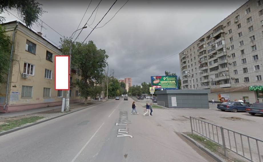 Фотография рекламного носителя, тип: Панель-кронштейн, адрес: Туркменская ул., поз.3, Волгоград, Волгоградская область, Россия. Сторона Б №1097102