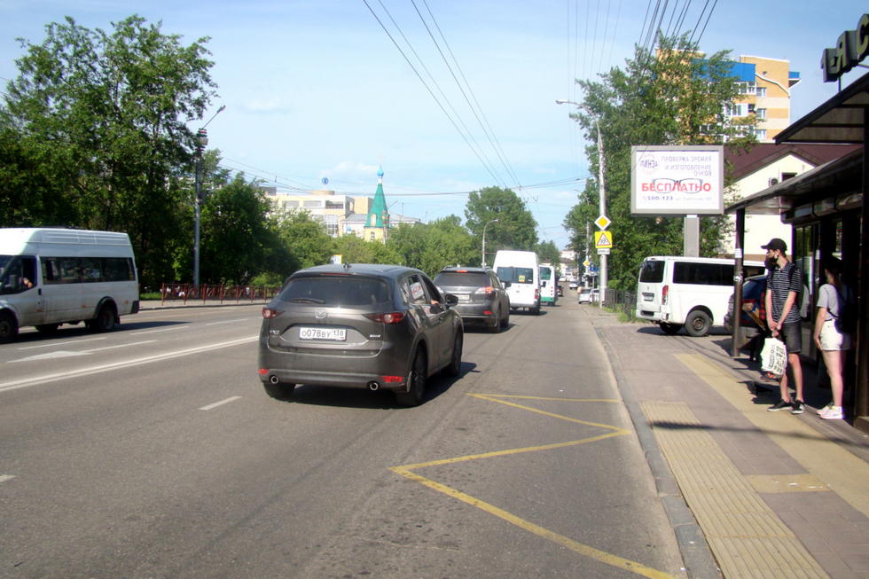Фотография рекламного носителя, тип: Ситиборд 2.7x3.7, адрес: 1-ая Советская ул. Х Депутатская ул., Иркутск, Иркутская область, Россия. Сторона А №330443