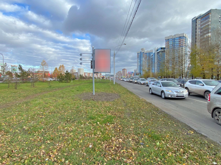 Фотография рекламного носителя, тип: Дорожное ограждение, адрес: Алексеева ул. X 78-й Добровольческой Бригады ул., поз.1, Красноярск, Красноярский край, Россия. Сторона Б №1097826