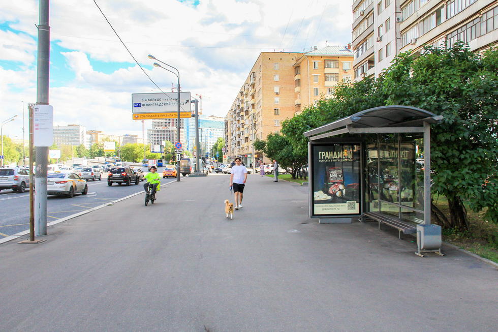 Фотография рекламного носителя, тип: Остановка 1.8x1.2, адрес: Бутырская ул., Москва, Россия. Сторона А №334738
