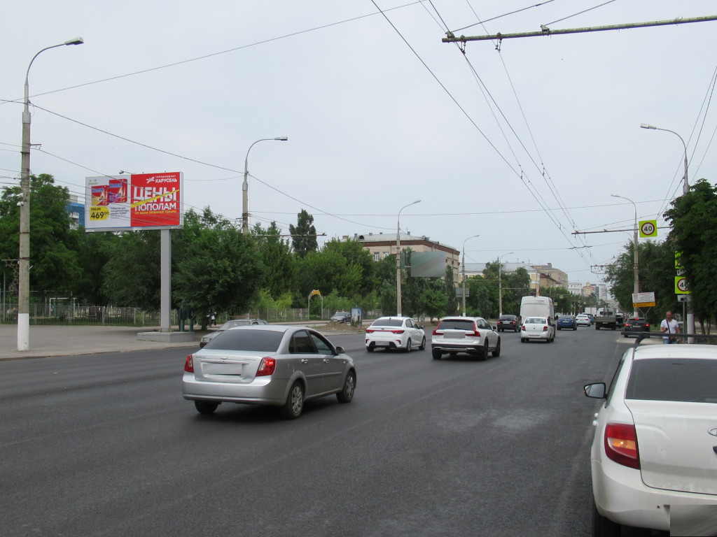 Фотография рекламного носителя, тип: Билборд 3x6, адрес: Рабоче-Крестьянская ул., д.42, ТЮЗ, Волгоград, Волгоградская область, Россия. Сторона Б №1000442