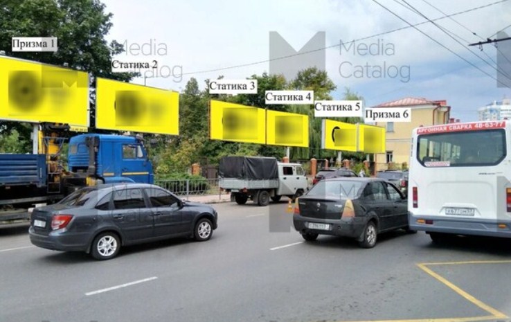 Фотография рекламного носителя, тип: Билборд 3x6, адрес: Тургенева ул., д.16, поз.3, Орел, Орловская область, Россия. Сторона A1-A3 №832705