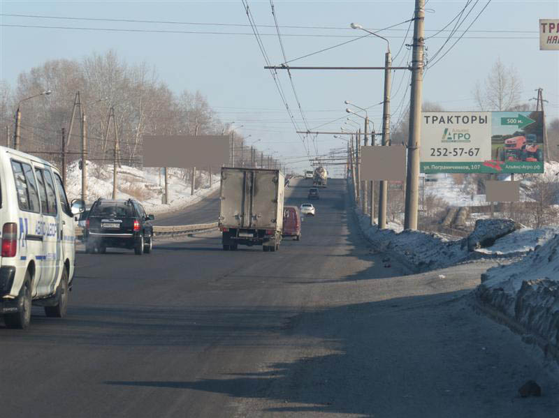 Фотография рекламного носителя, тип: Билборд 3x6, адрес: Пограничников ул., д.106, Красноярск, Красноярский край, Россия. Сторона А №458073