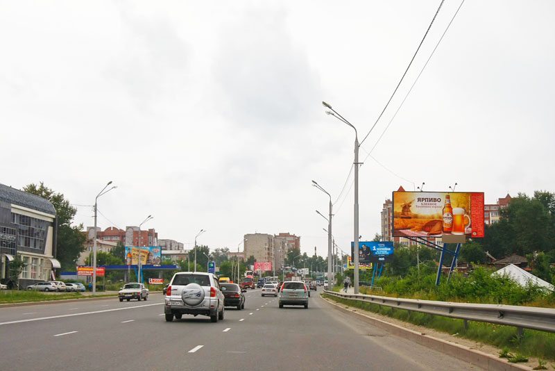 Фотография рекламного носителя, тип: Билборд 3x6, адрес: Комсомольский пр-т., мост, поз.3, Томск, Томская область, Россия. Сторона A №296797