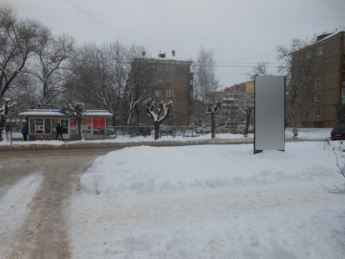 Фотография рекламного носителя, тип: Пиллар 3x1.4, адрес: Чапаева ул., д.34, Киров, Кировская область, Россия. Сторона С №632458